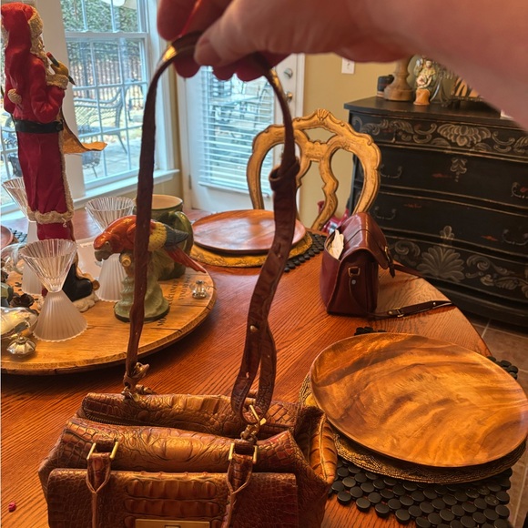 Brahmin Brown Crocodile Leather Satchel - Picture 4 of 5